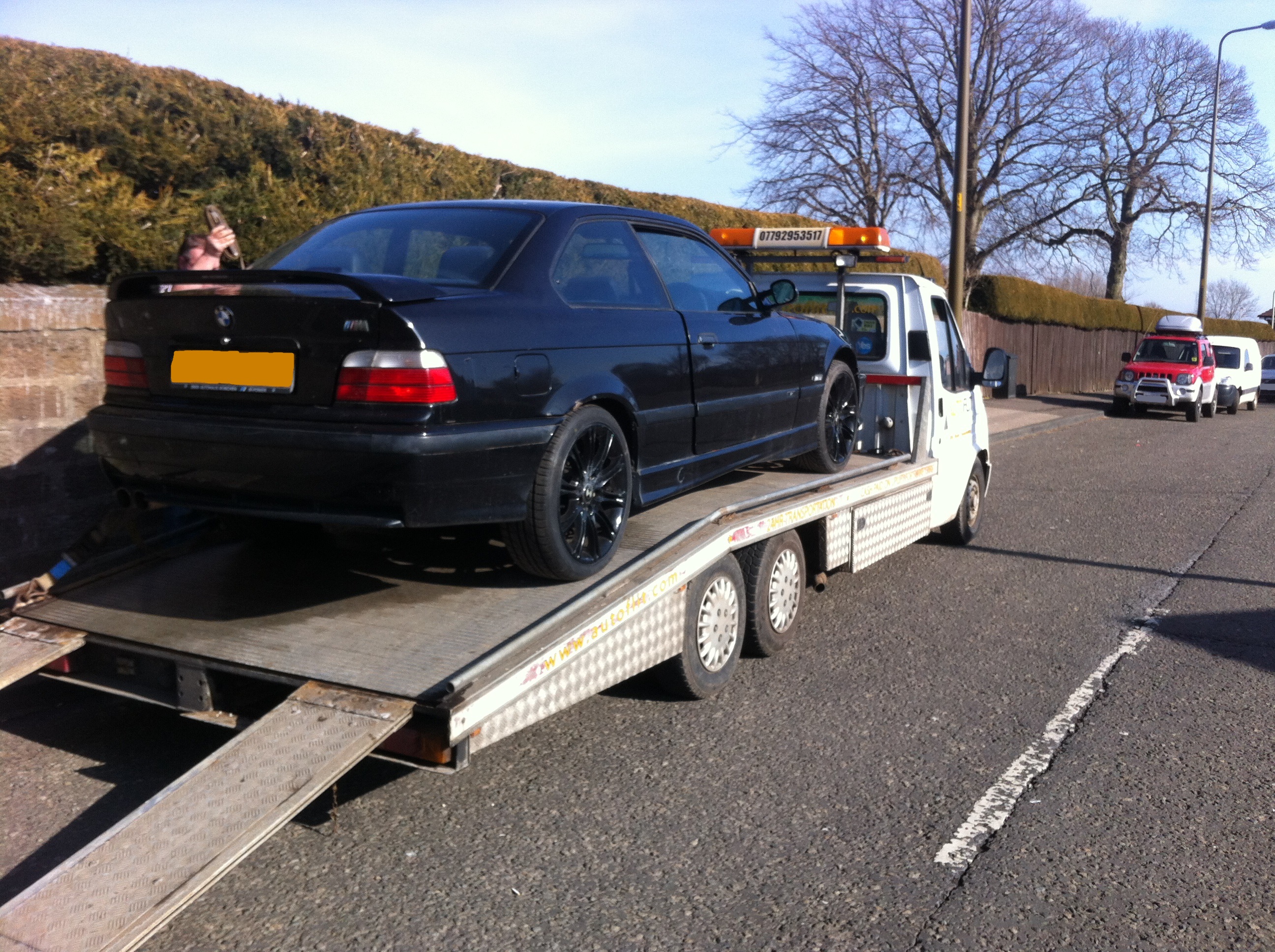 BMW M3 on the back of the Autoflit transporter