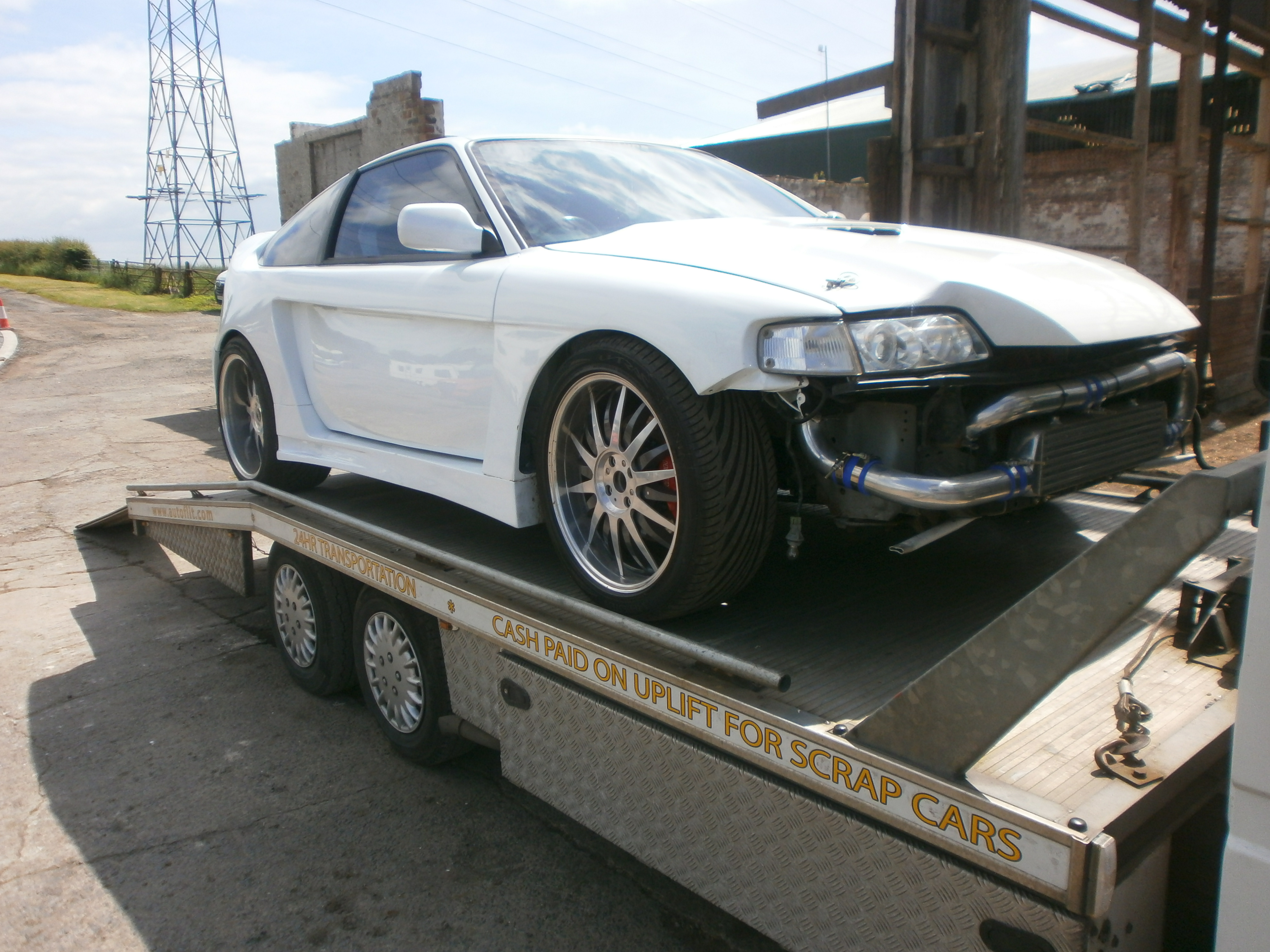 Honda CRX on the back of the Autoflit transporter
