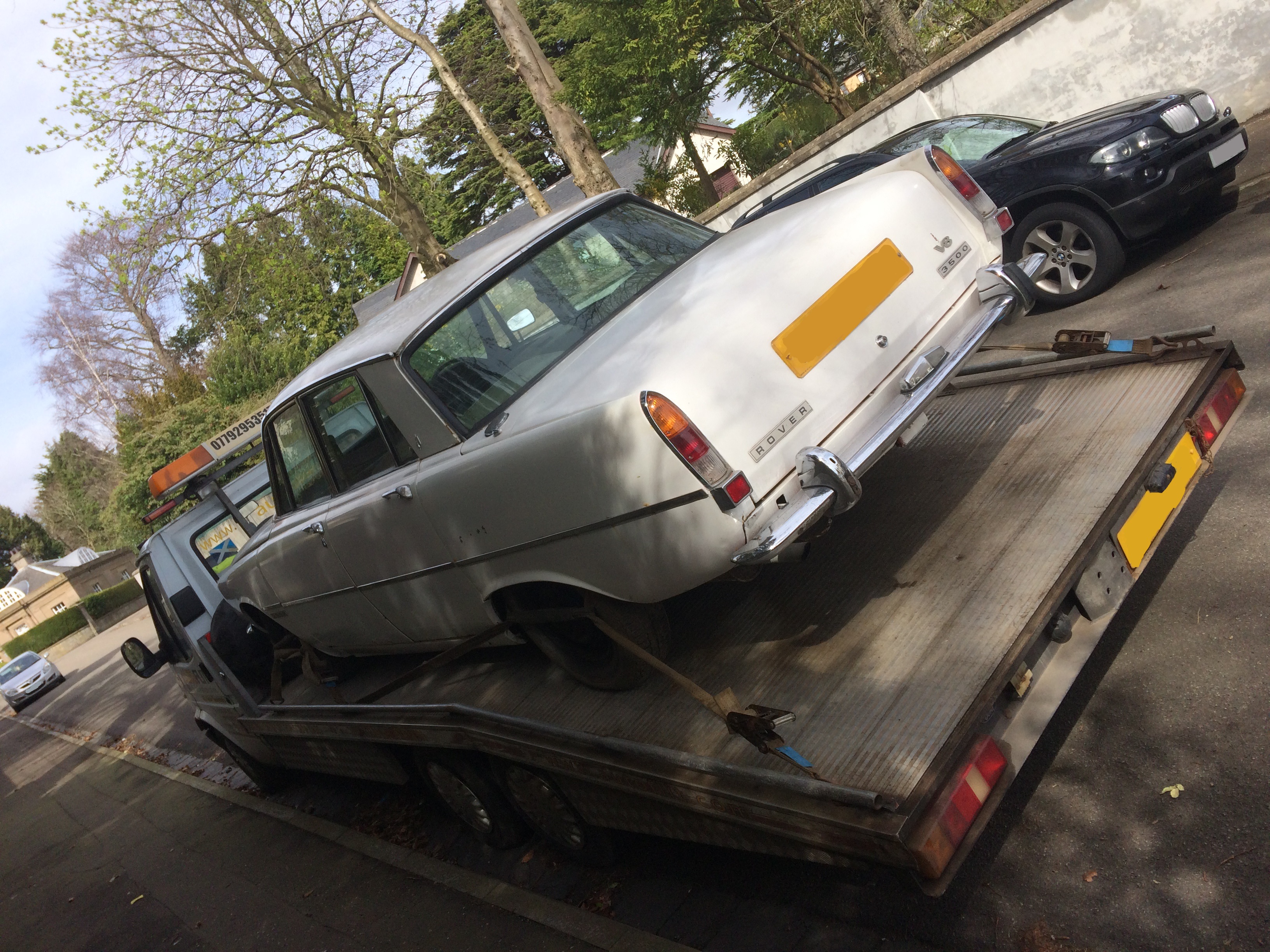 Classic Rover on the back of the Autoflit Transporter